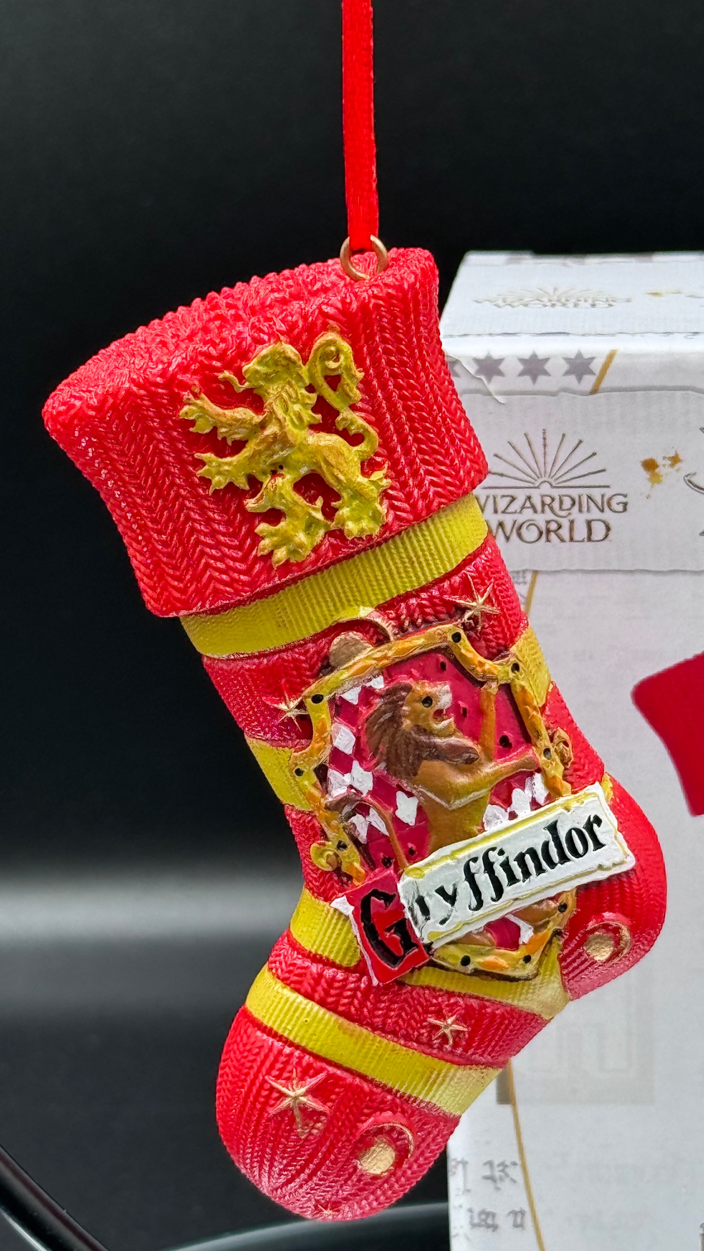 Officially Licensed Harry Potter Gryffindor Stocking Hanging Festive Ornament