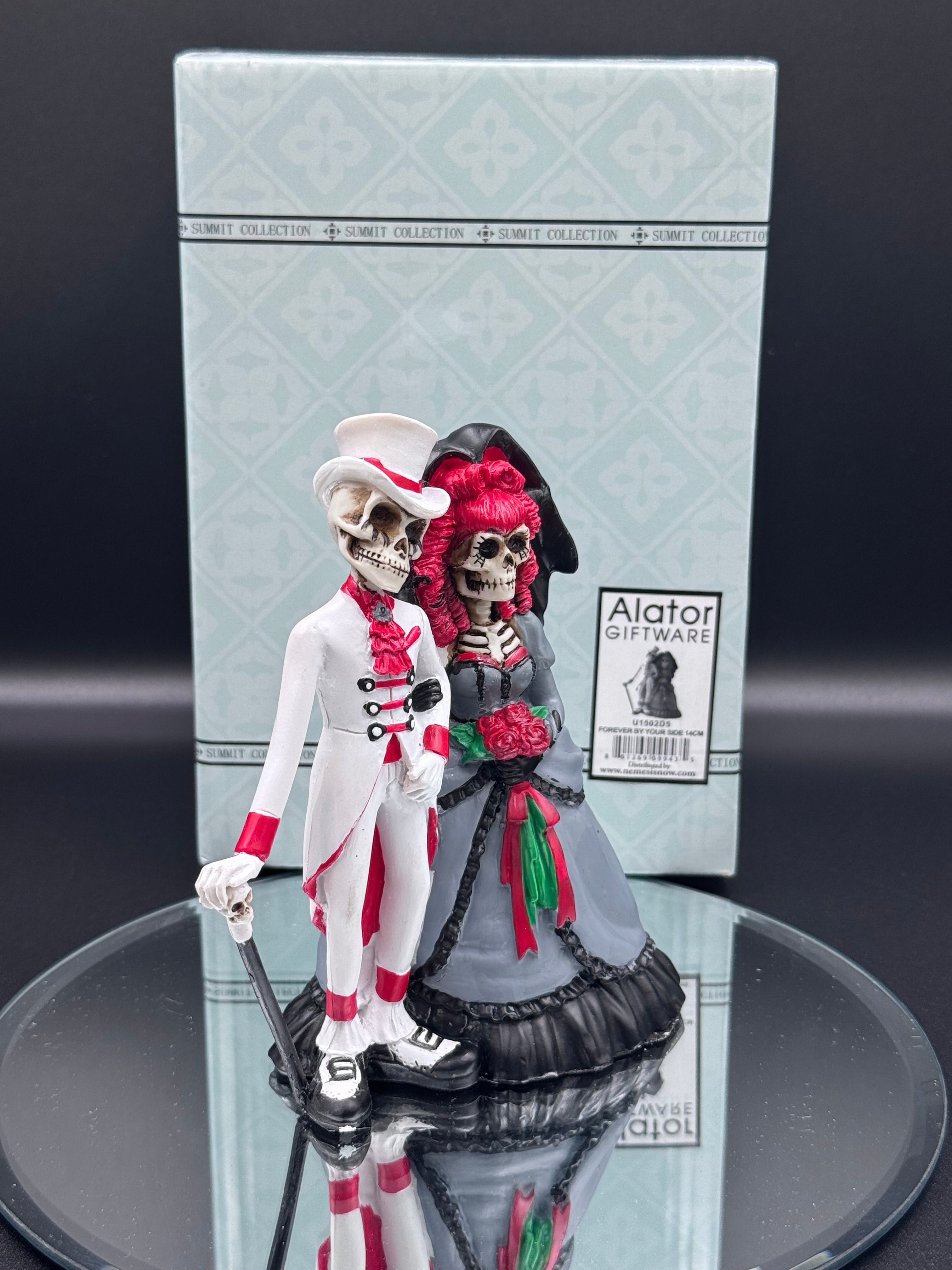 Forever By Your Side Figurine Skeleton Wedding Bride Groom Valentine
