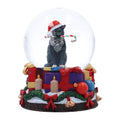 Lisa Parker Krampuss Black Cat Christmas Snow Globe 13.5cm