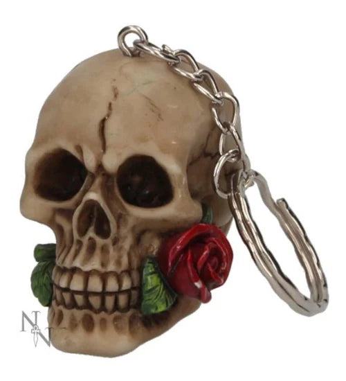 Rose From The Dead Skull & Rose Keyring 4.6cm – Nemesis Now