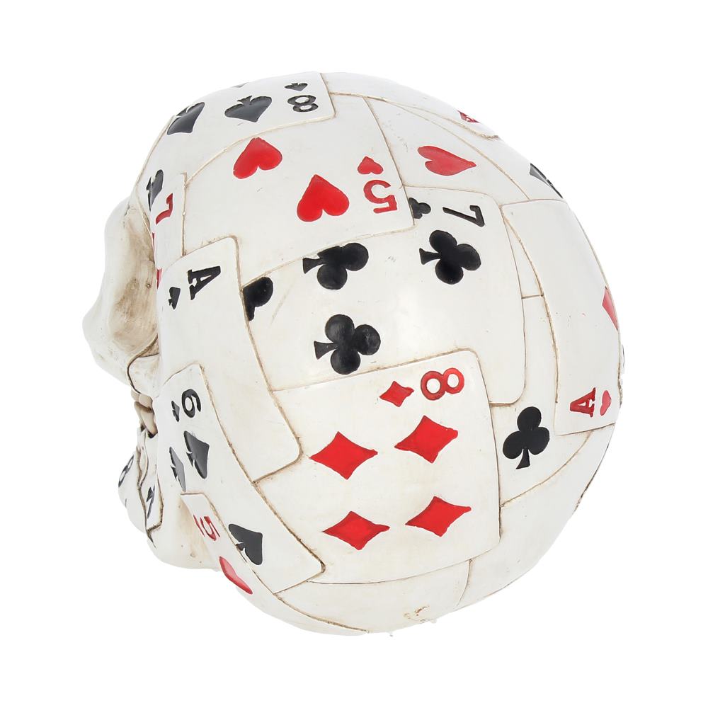 Dead Man’s Hand Playing Card Skull Ornament, 15cm
