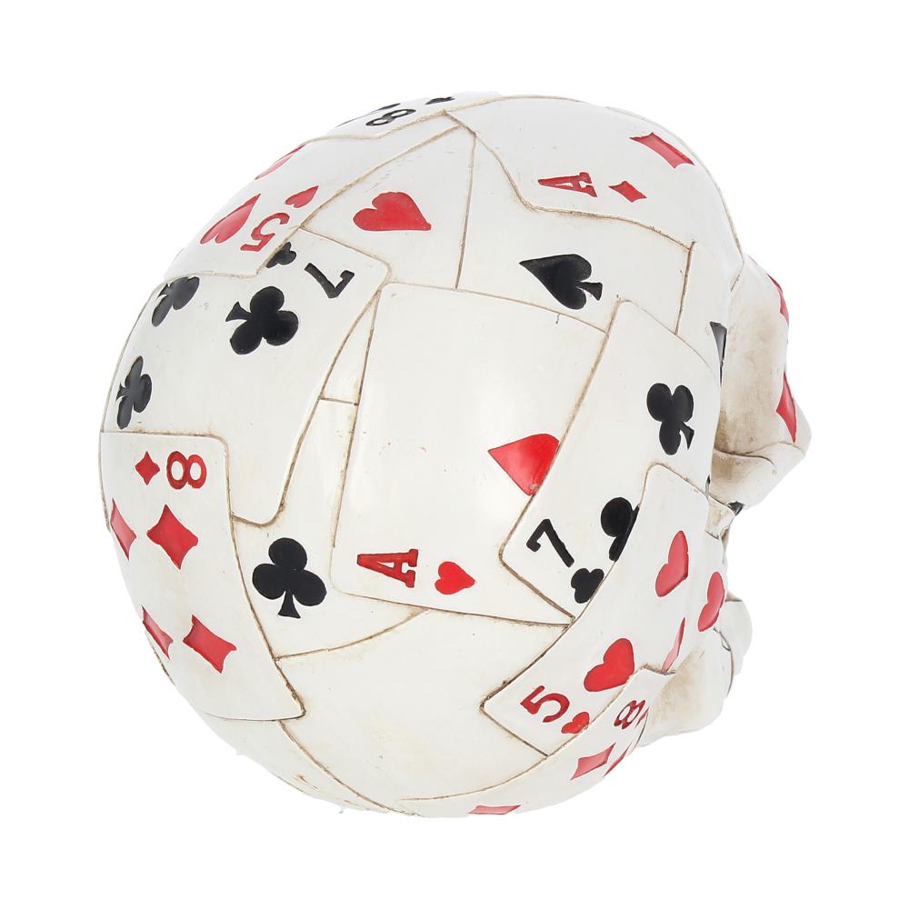 Dead Man’s Hand Playing Card Skull Ornament, 15cm