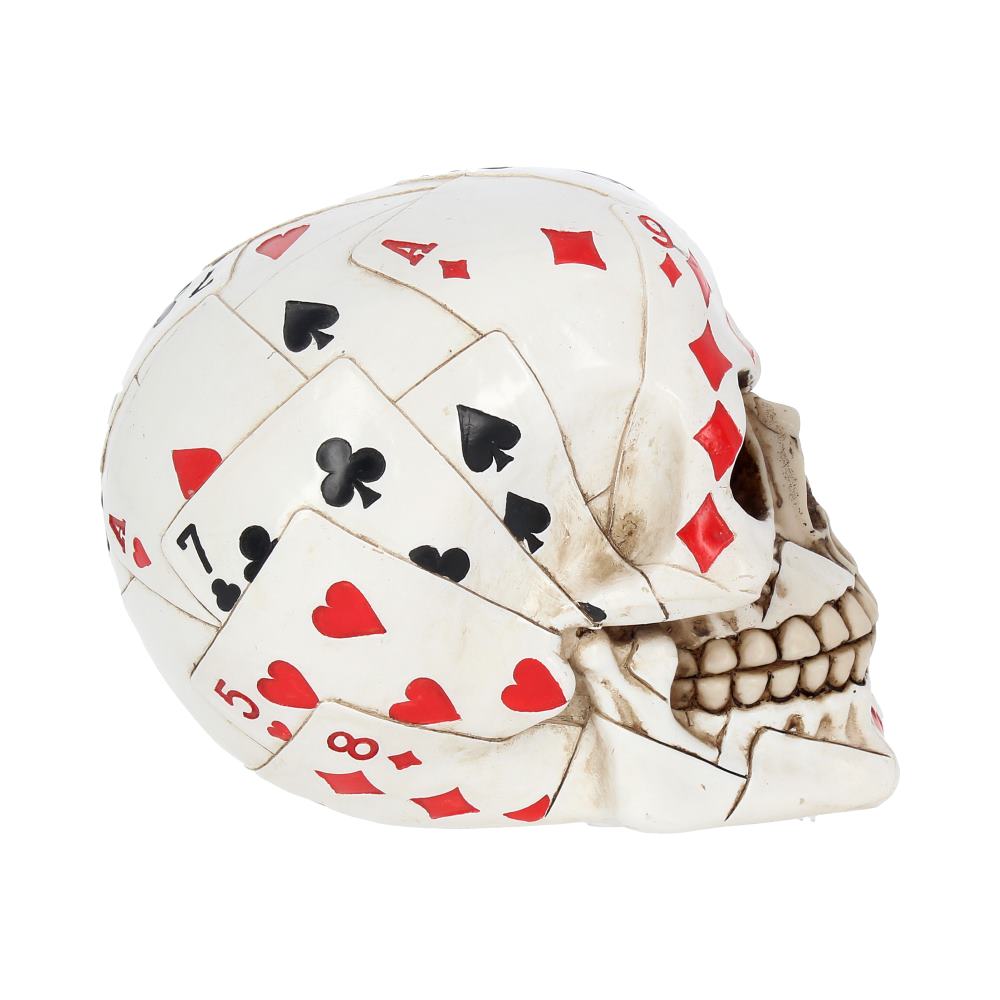 Dead Man’s Hand Playing Card Skull Ornament, 15cm