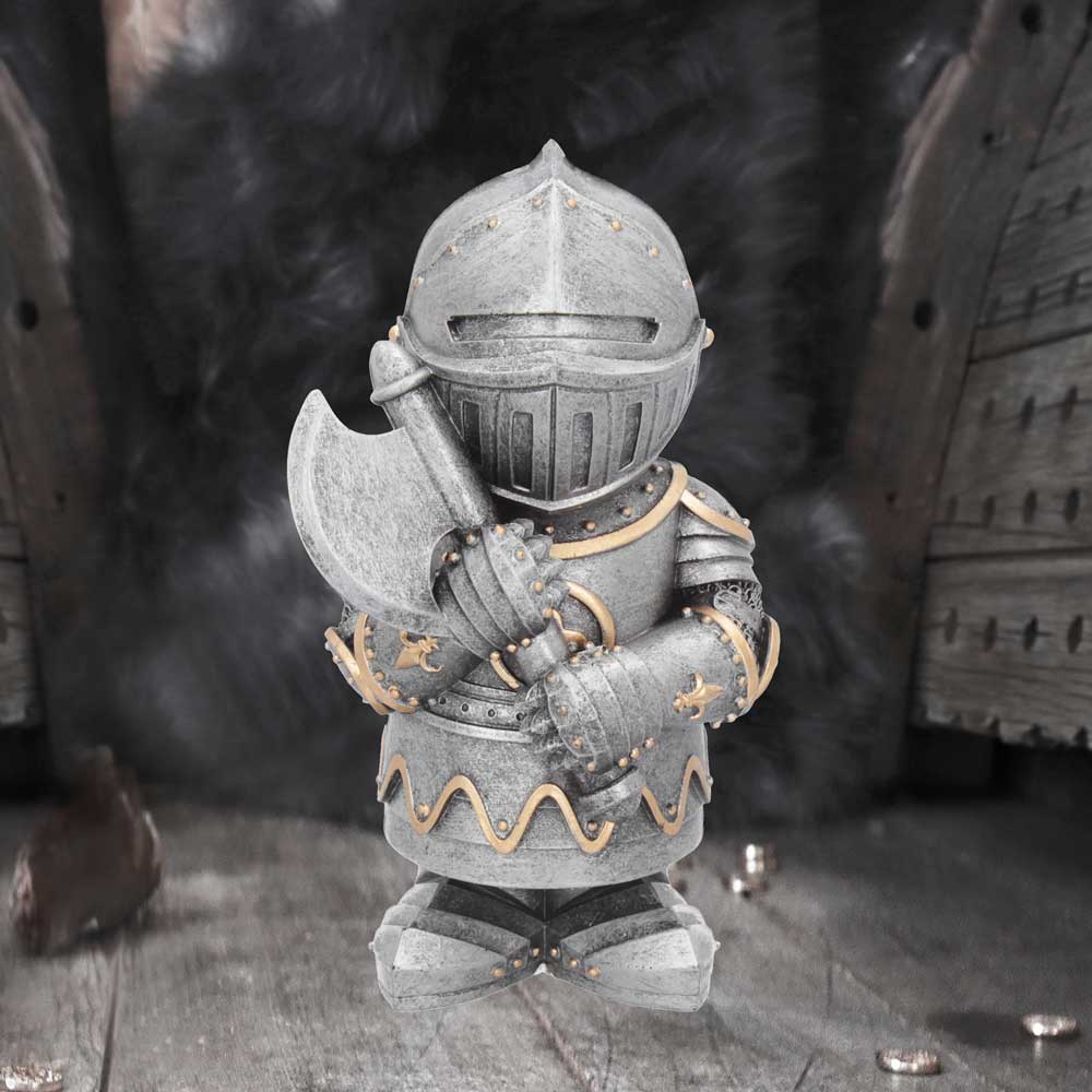 Sir Chopalot Silver Knight Figurine | Fantasy Medieval Collectible | Nemesis Now 11cm