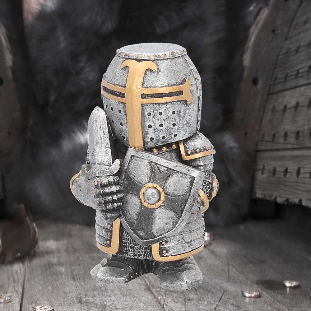 Sir Defendalot Silver Knight Figurine | Fantasy Medieval Collectible | Nemesis Now 11cm
