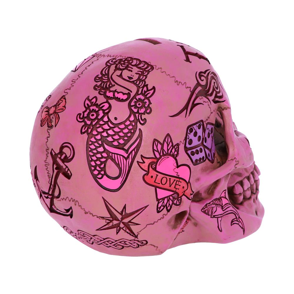 Nemesis Now Tattoo Fund Skull Money Box – Pink