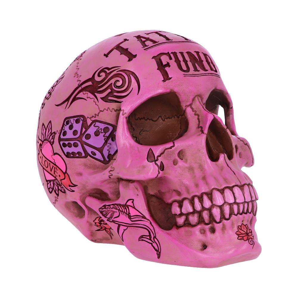 Nemesis Now Tattoo Fund Skull Money Box – Pink