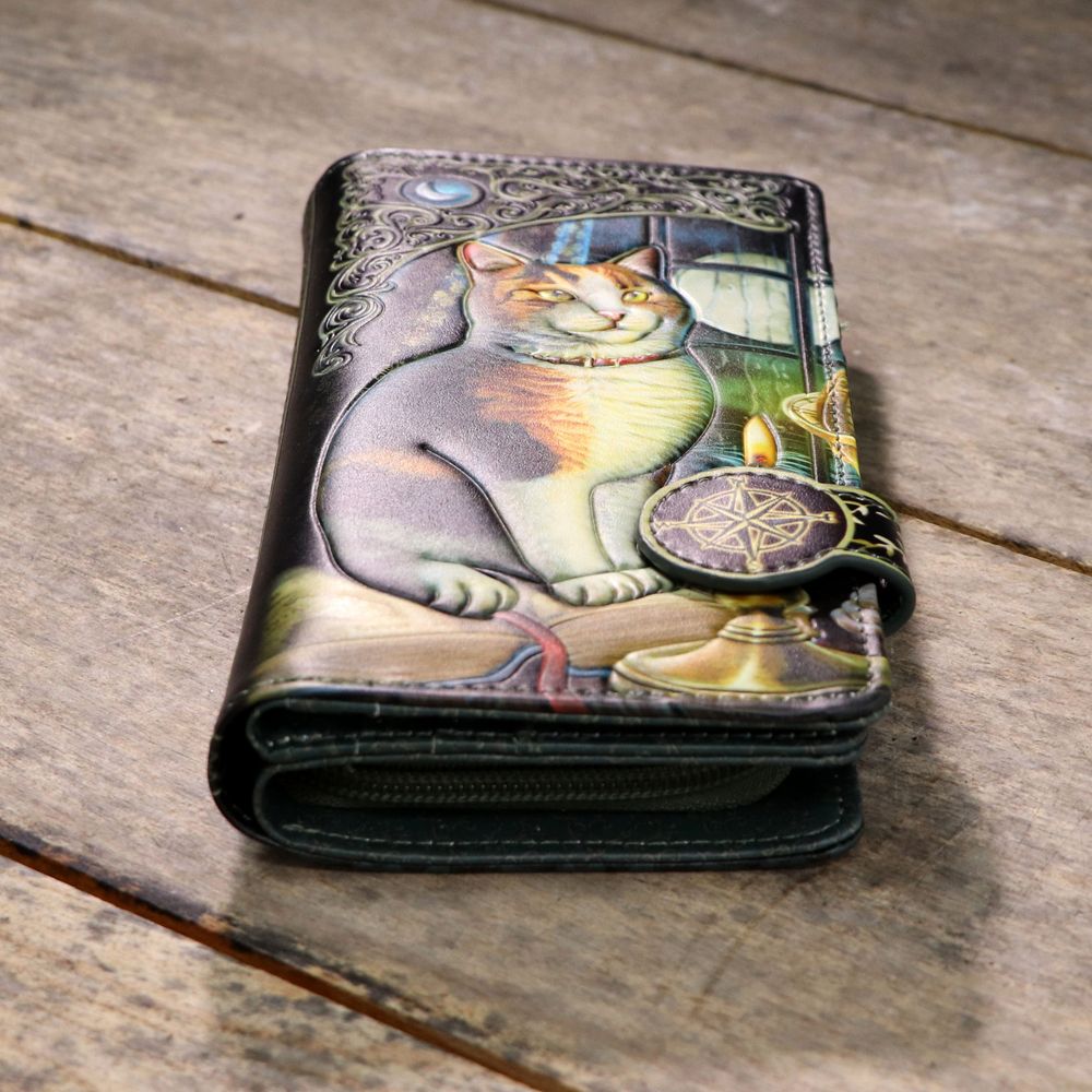 Lisa Parker Adventure Awaits Calico Cat Embossed Purse 18.5cm