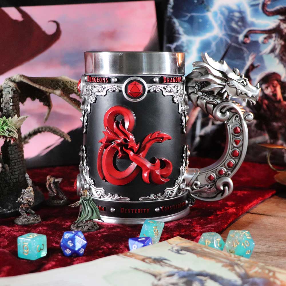 Dungeons & Dragons D20 Dragon Handle Tankard 15.5cm – Nemesis Now