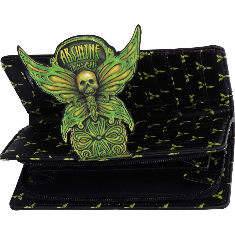 Absinthe La Fée Verte Death's Head Moth Embossed Purse 18.5cm