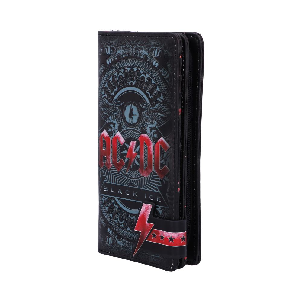 AC/DC Black Ice Embossed Purse Wallet 18.5cm