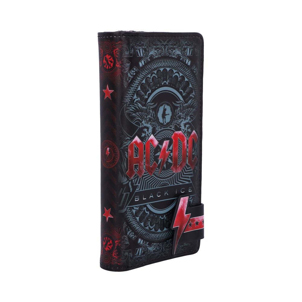 AC/DC Black Ice Embossed Purse Wallet 18.5cm