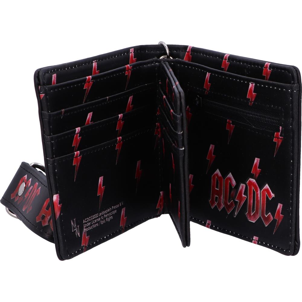 AC/DC Leather Wallet with Chain, 11cm
