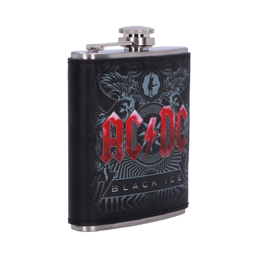 AC/DC Black Ice Hip Flask, 7oz