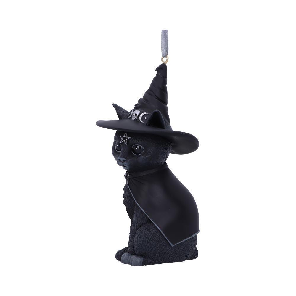 Purrah Black Witch Cat Hanging Ornament 11.5cm – Nemesis Now