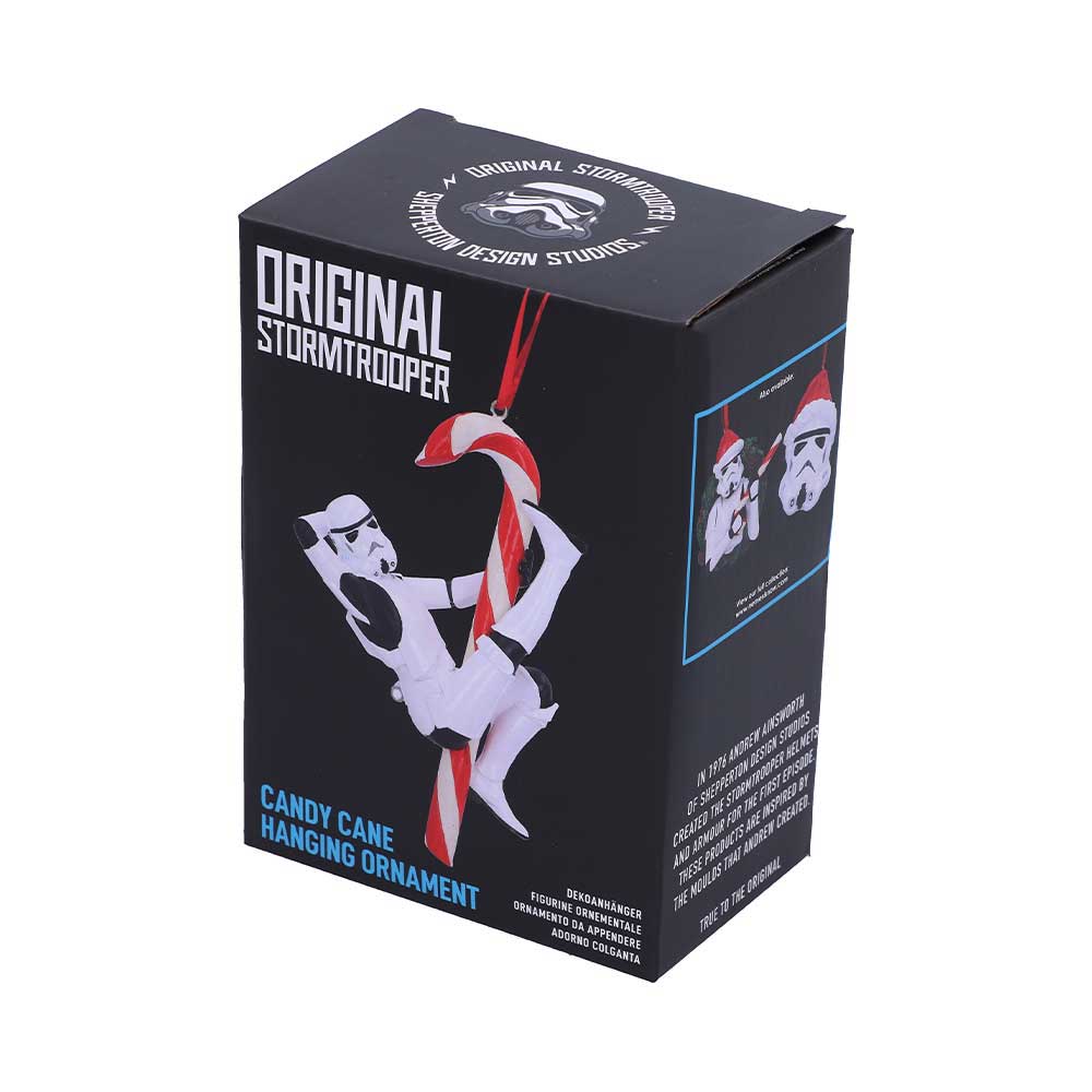 Original Stormtrooper Candy Cane Christmas Hanging Ornament, 12cm