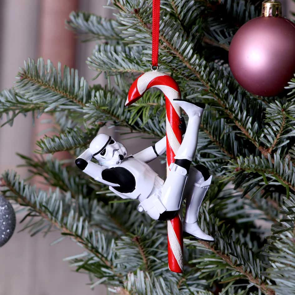 Original Stormtrooper Candy Cane Christmas Hanging Ornament, 12cm