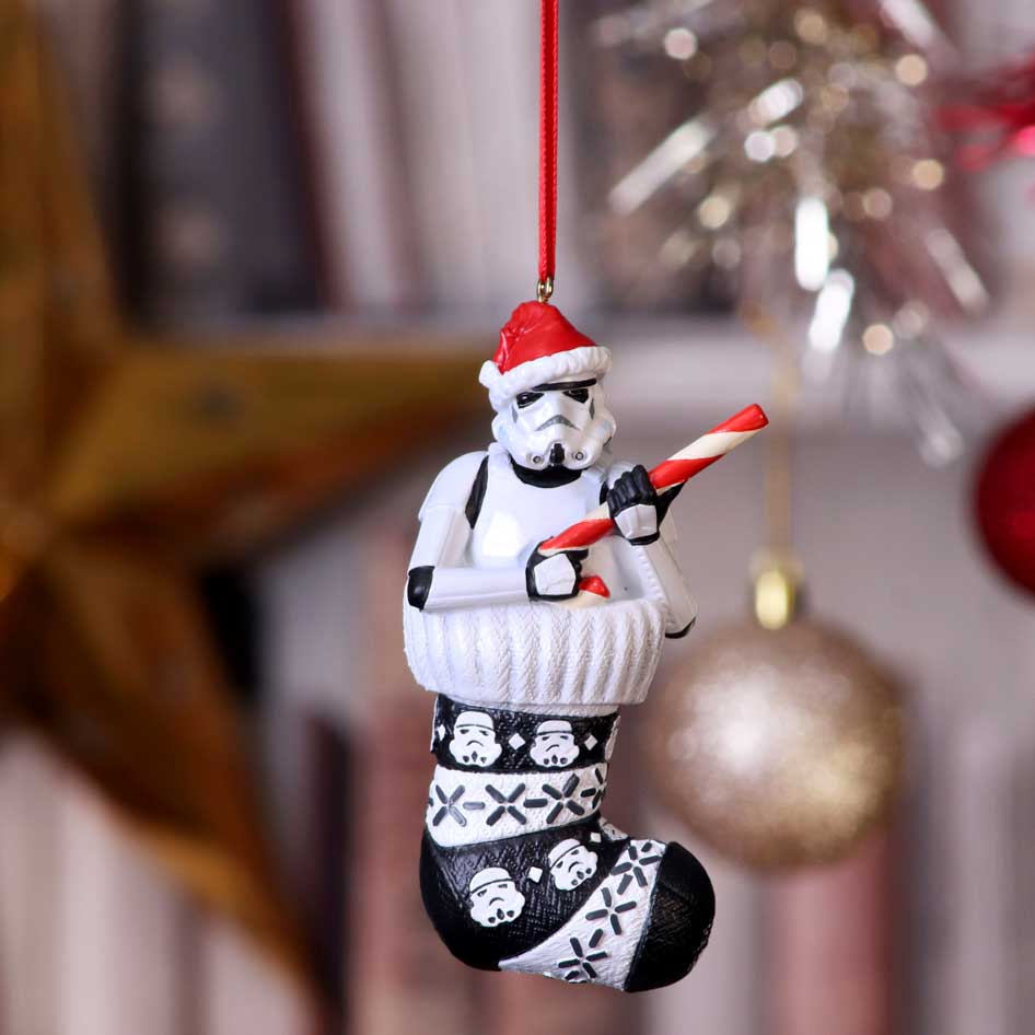 Stormtrooper in Stocking Christmas Hanging Ornament, 11.5cm
