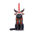 Lisa Parker Reindeer Black Cat Christmas Hanging Ornament 9cm