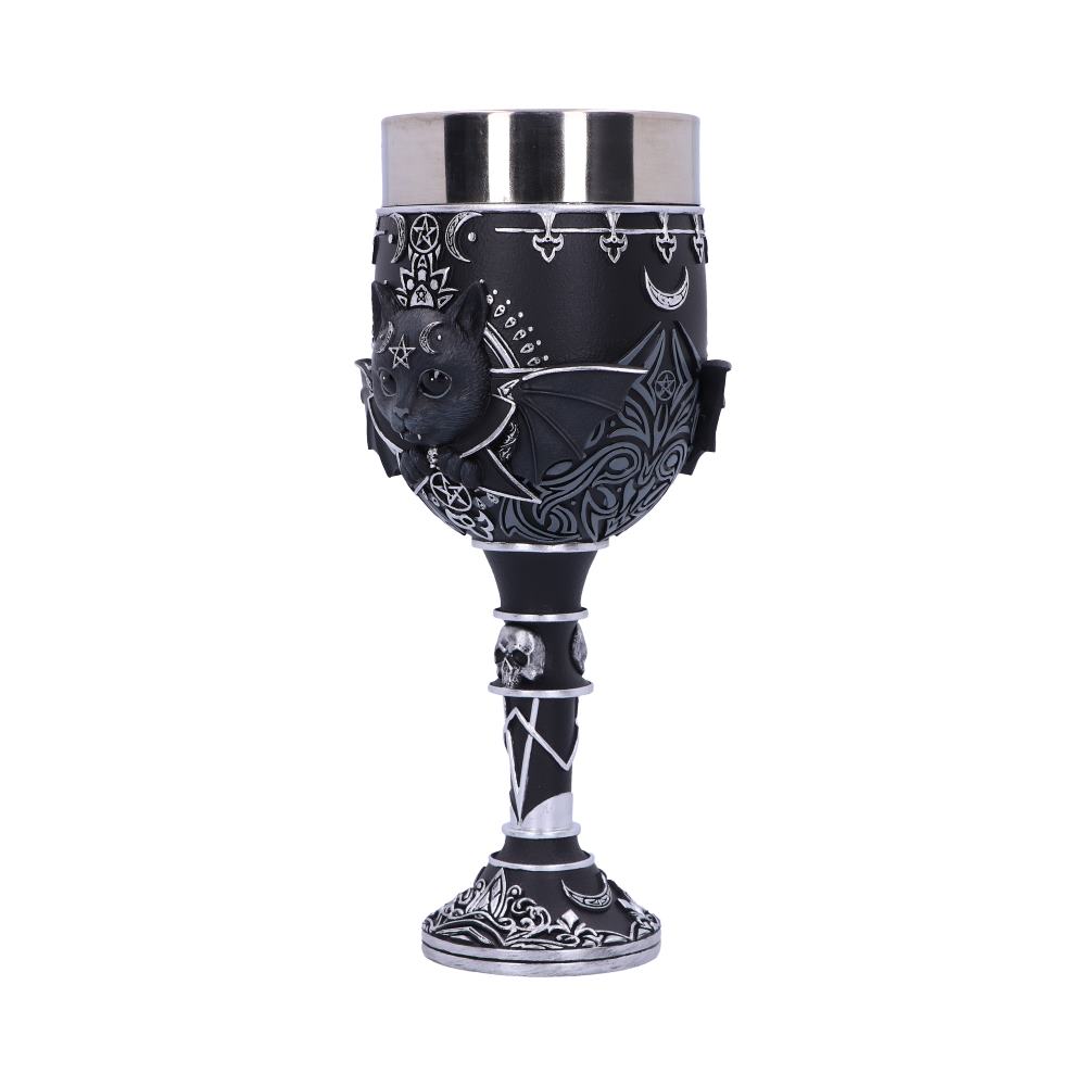 Malpuss Black Cat Gothic Goblet 19.5cm – Nemesis Now