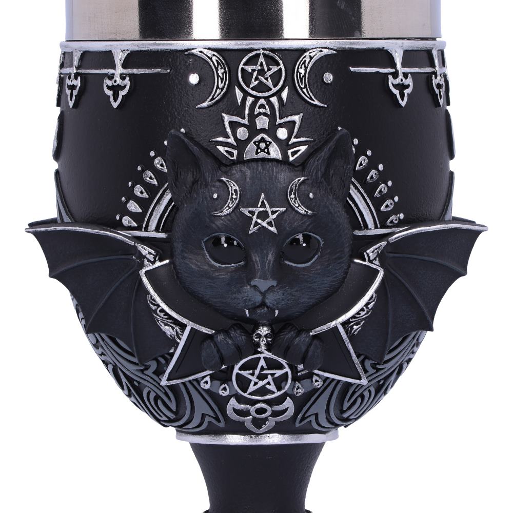 Malpuss Black Cat Gothic Goblet 19.5cm – Nemesis Now