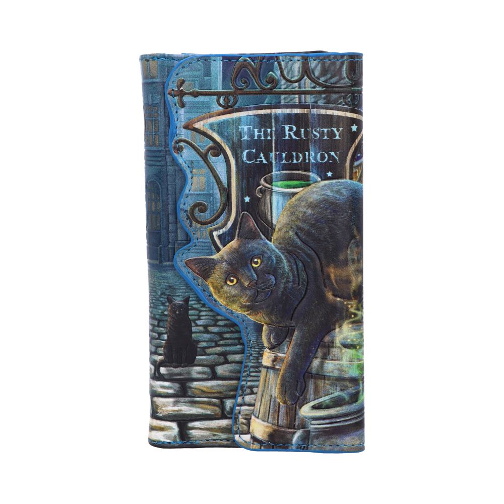Lisa Parker Rusty Cauldron Black Cat Embossed Purse 18.5cm