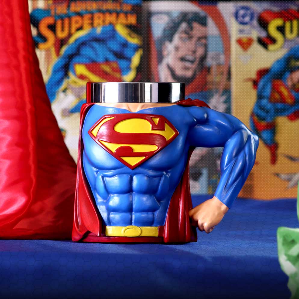 DC Superman Hero Resin Tankard, 16.3cm