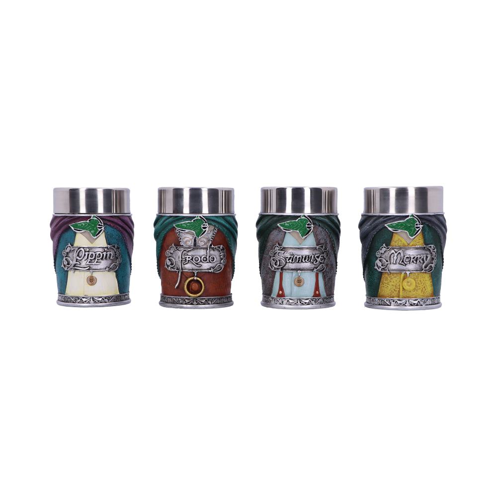 Lord of the Rings Hobbit Shot Glass Set – 4 Collectibles in Gift Box