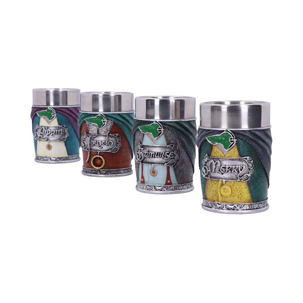 Lord of the Rings Hobbit Shot Glass Set – 4 Collectibles in Gift Box