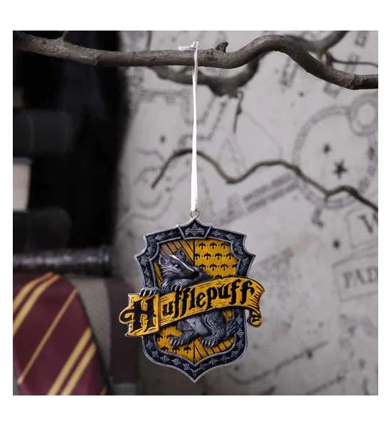 Harry Potter Hufflepuff Crest Hanging Ornament 8cm – Officially Licensed