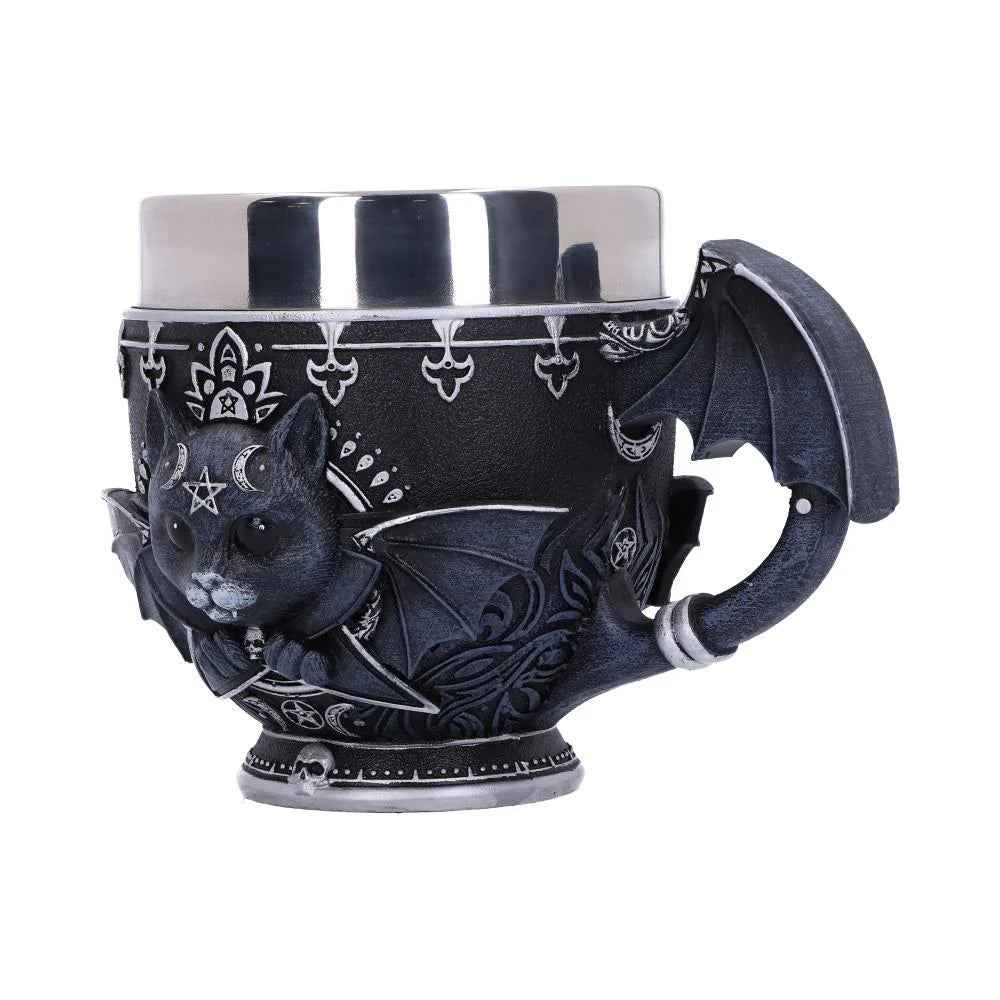 Malpuss Gothic Black Cat Cup 11cm – Nemesis Now Pinkys Up