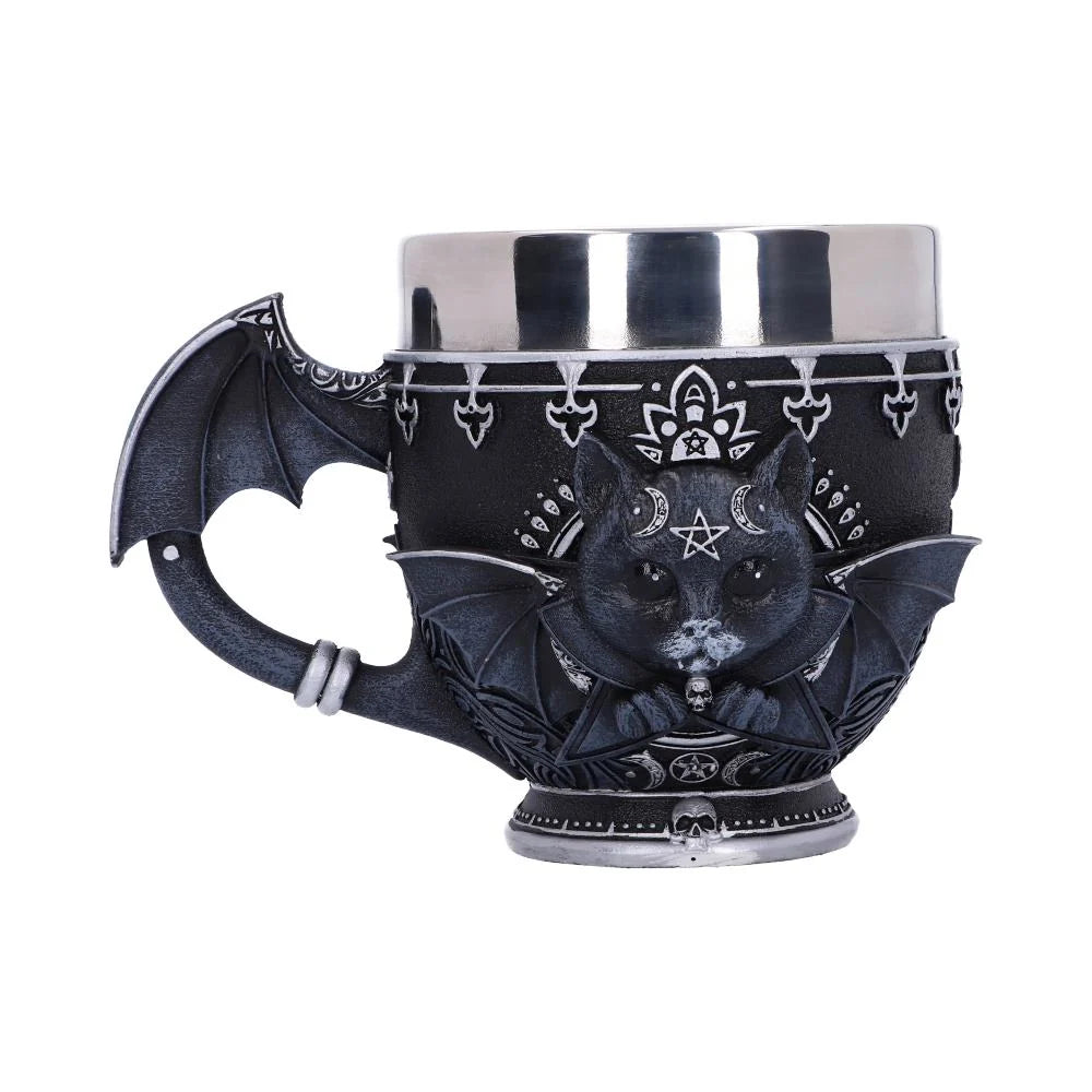 Malpuss Gothic Black Cat Cup 11cm – Nemesis Now Pinkys Up