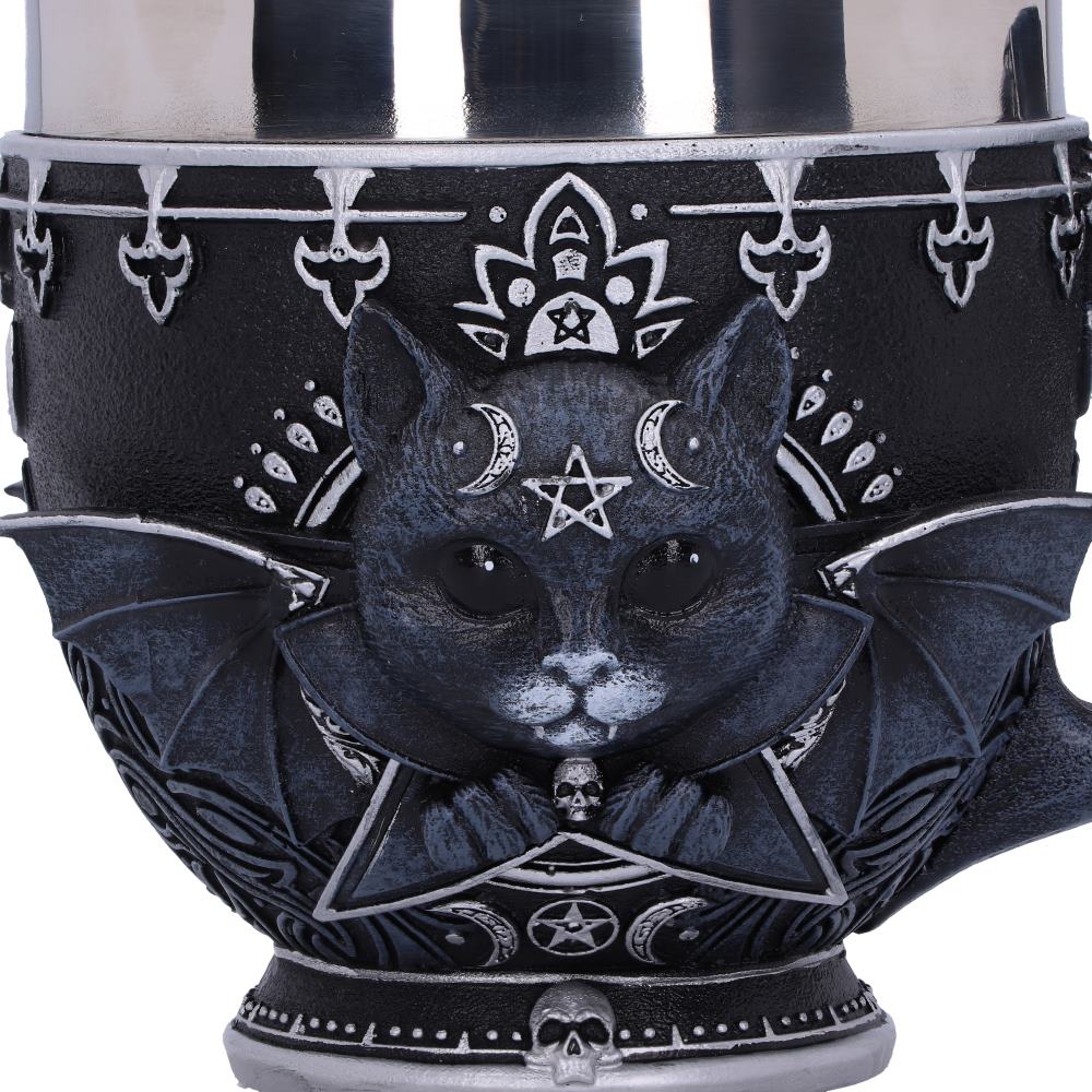 Malpuss Gothic Black Cat Cup 11cm – Nemesis Now Pinkys Up