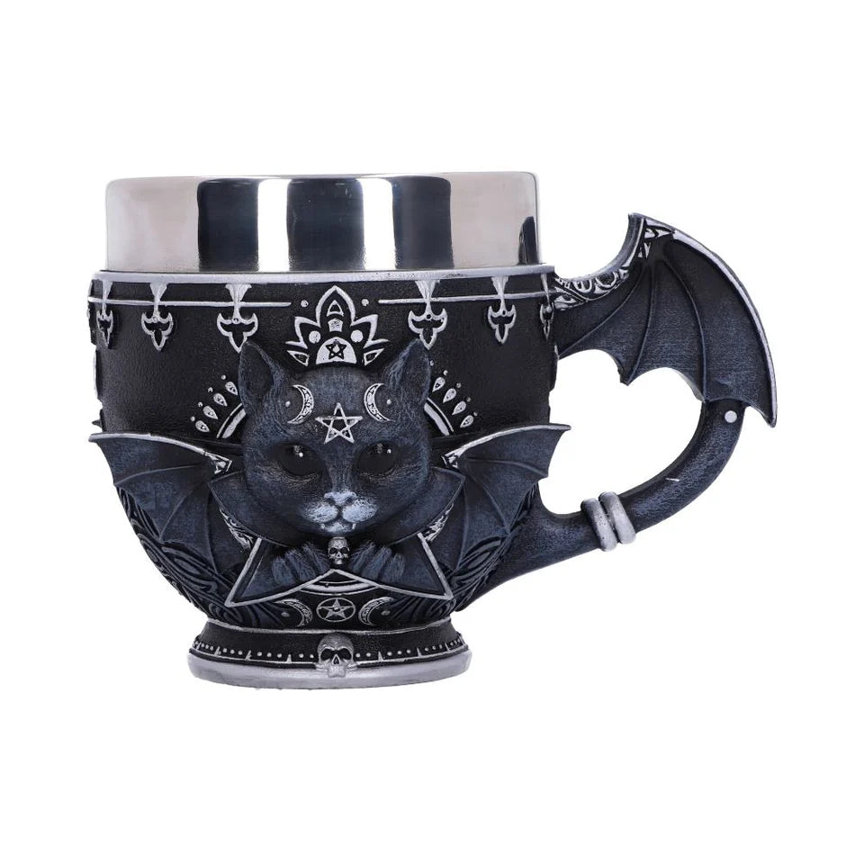 Malpuss Gothic Black Cat Cup 11cm – Nemesis Now Pinkys Up
