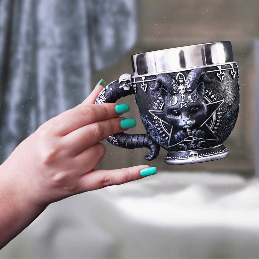 Pawzuph Gothic Horned Cat Cup 11cm – Nemesis Now Pinkys Up
