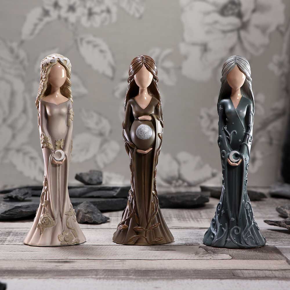 Maiden Mother Crone Triple Goddess Figurine Set 15cm | Nemesis Now