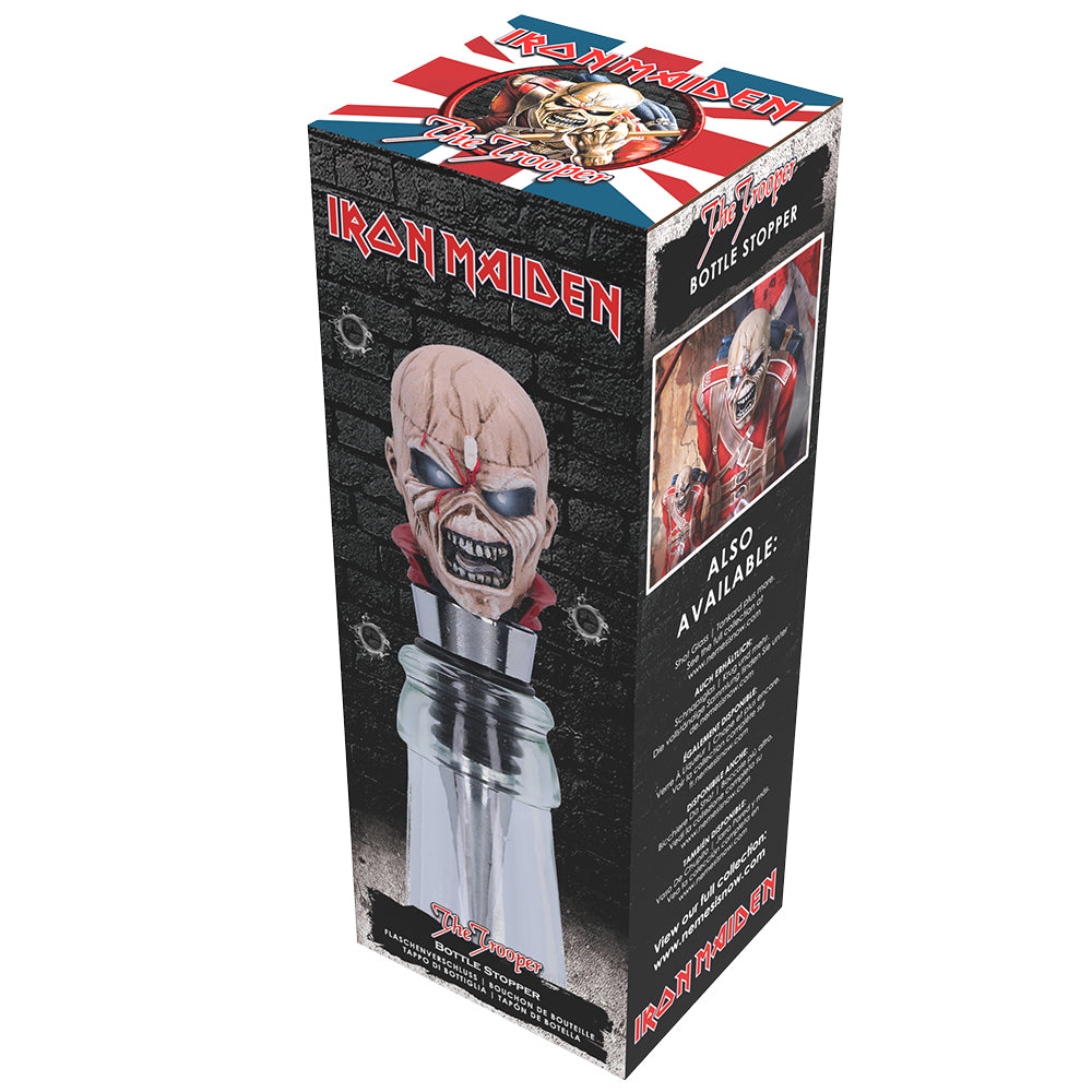 Iron Maiden Eddie The Trooper Bottle Stopper 10cm | Nemesis Now