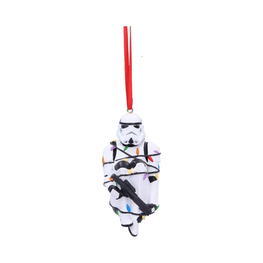 Original Stormtrooper In Fairy Lights Hanging Ornament, 9cm