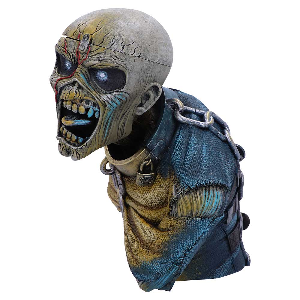 Iron Maiden Piece of Mind Eddie Bust Box Small 12cm – Officially Licensed