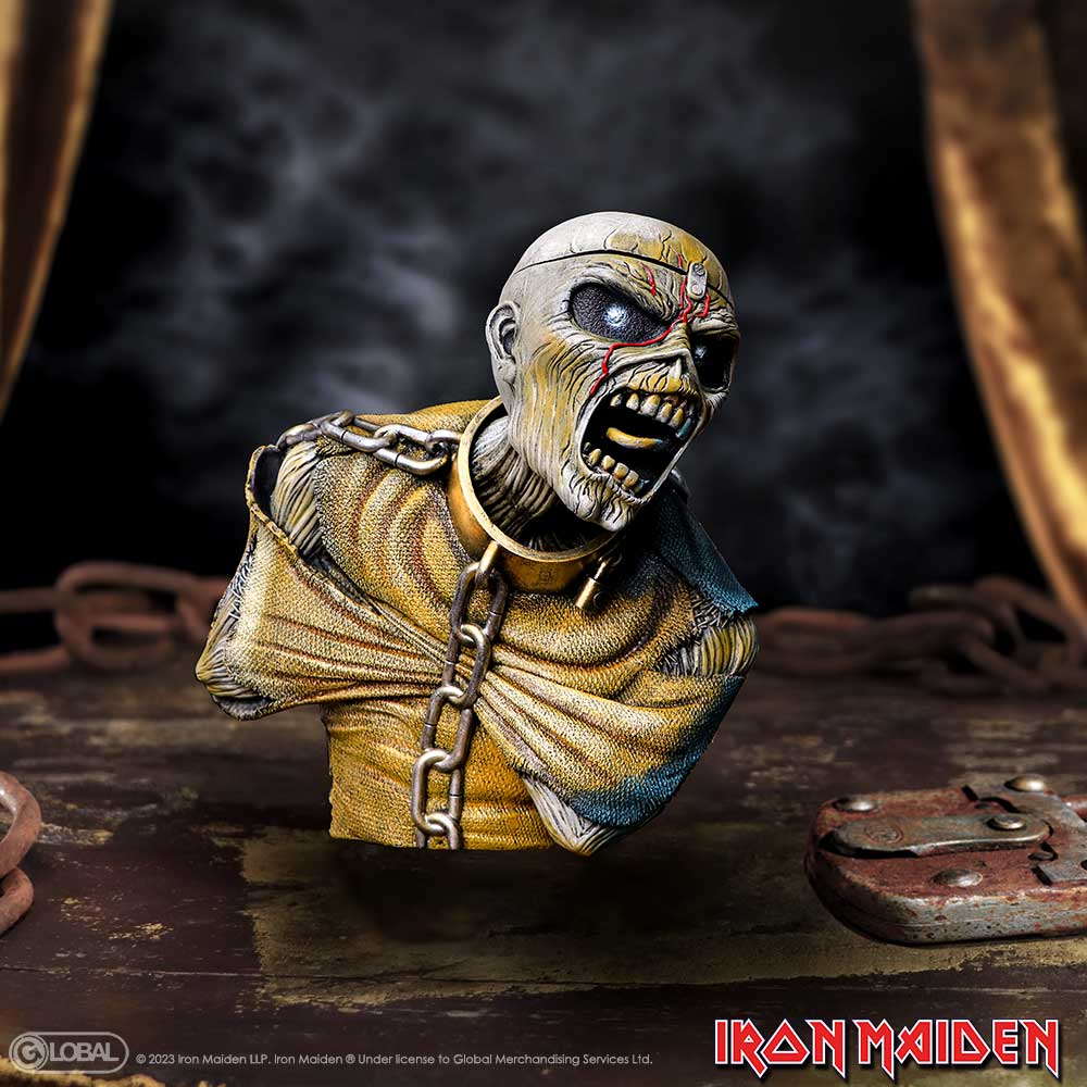 Iron Maiden Piece of Mind Eddie Bust Box Small 12cm – Officially Licensed