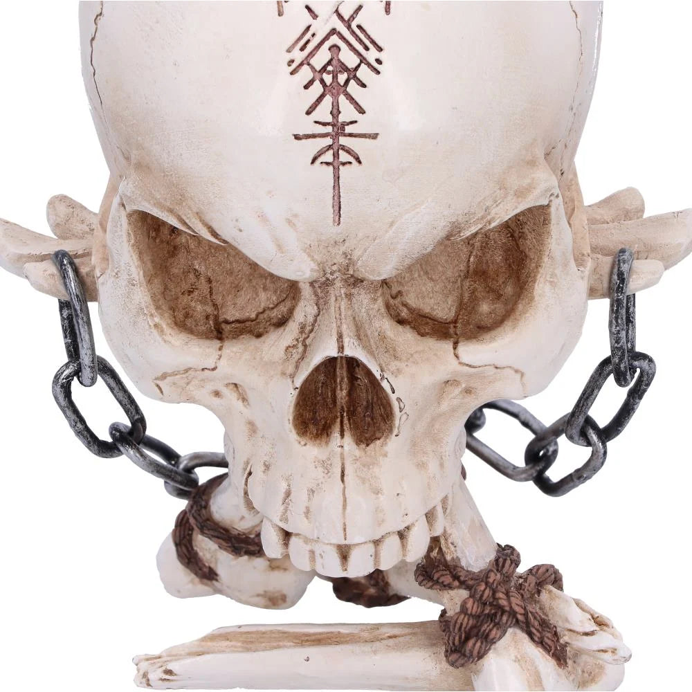 The Reckoning Gothic Skull Ornament with Chains 14.5cm