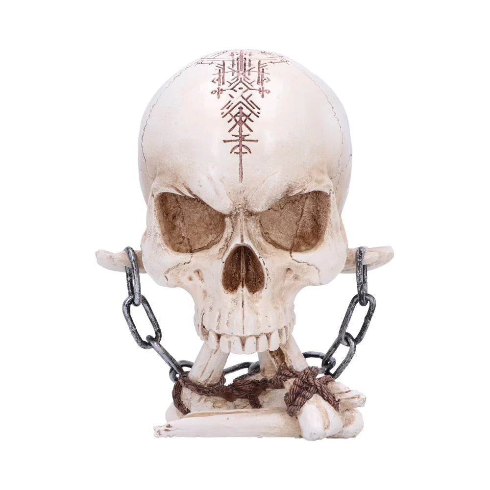 The Reckoning Gothic Skull Ornament with Chains 14.5cm