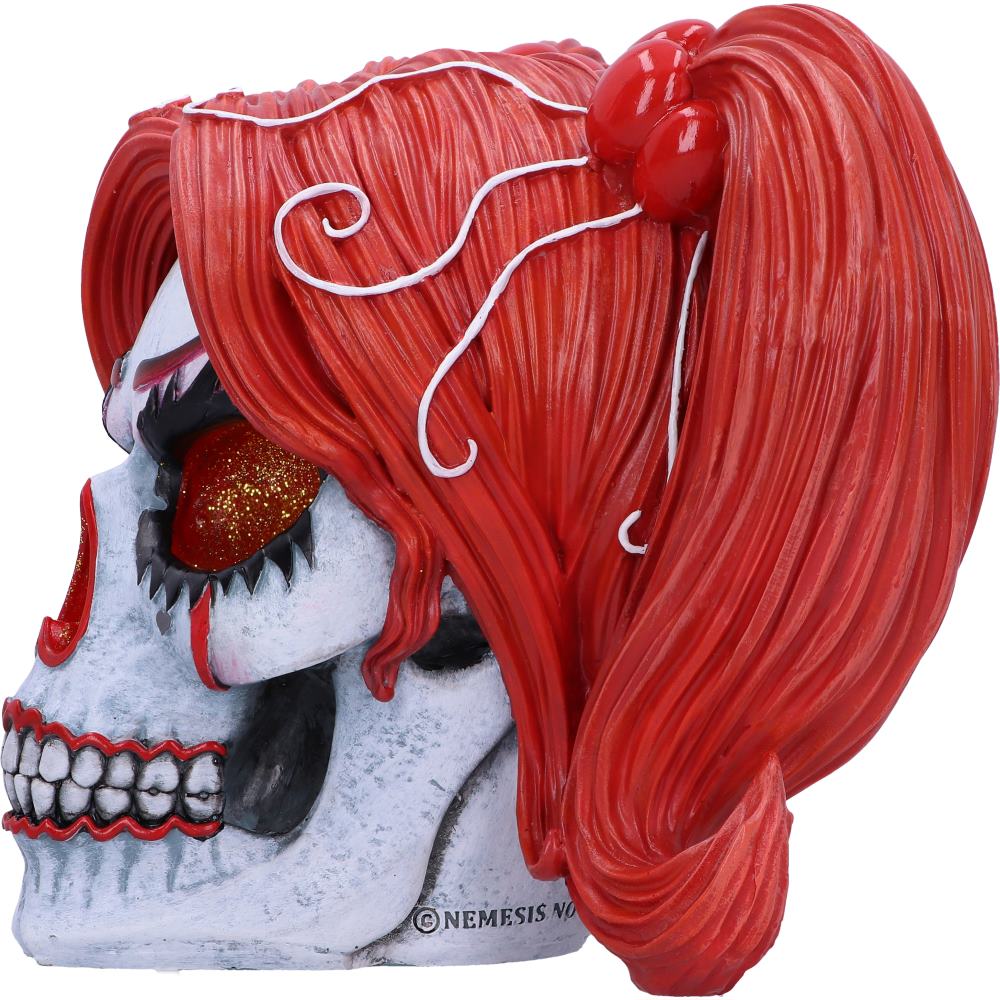 Drop Dead Gorgeous Cackle and Chaos Clown Skull Figurine, 19cm
