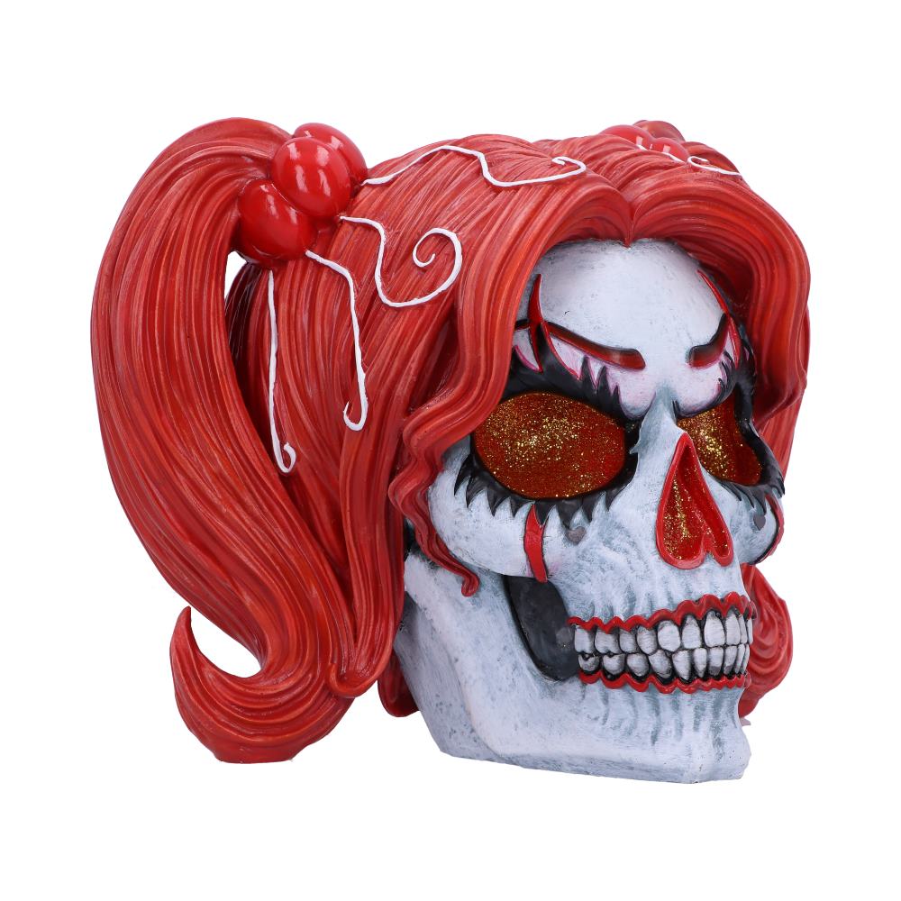 Drop Dead Gorgeous Cackle and Chaos Clown Skull Figurine, 19cm