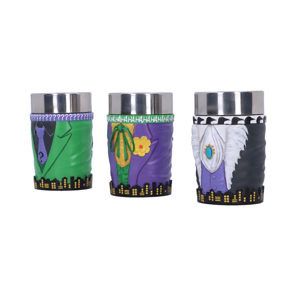 DC Batman Supervillains Mini Cup Set of 3, 8.5cm | Unboxed