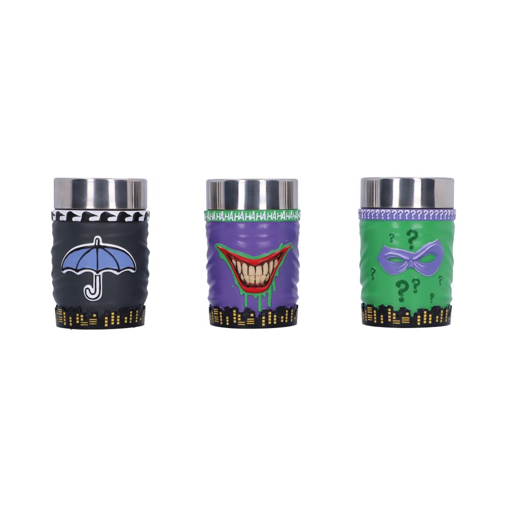 DC Batman Supervillains Mini Cup Set of 3, 8.5cm | Unboxed