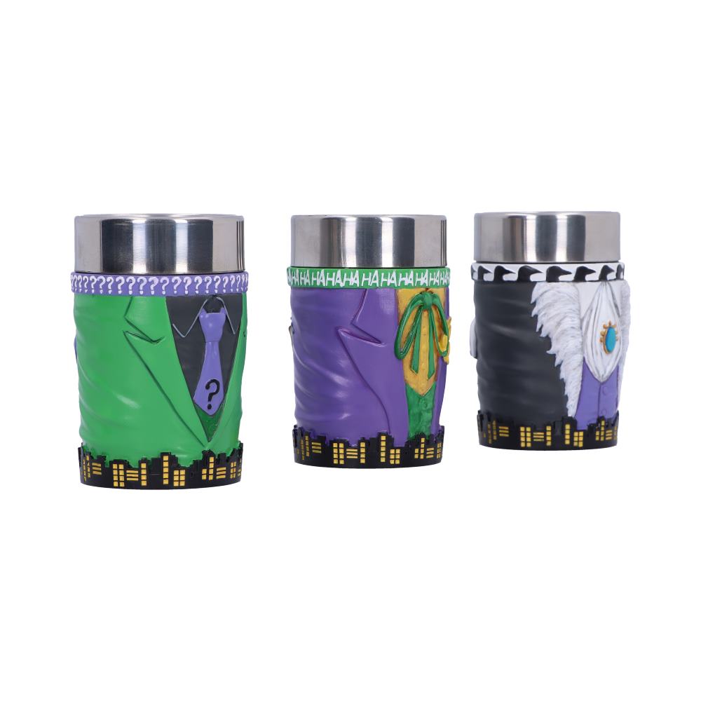 DC Batman Supervillains Mini Cup Set of 3, 8.5cm | Unboxed