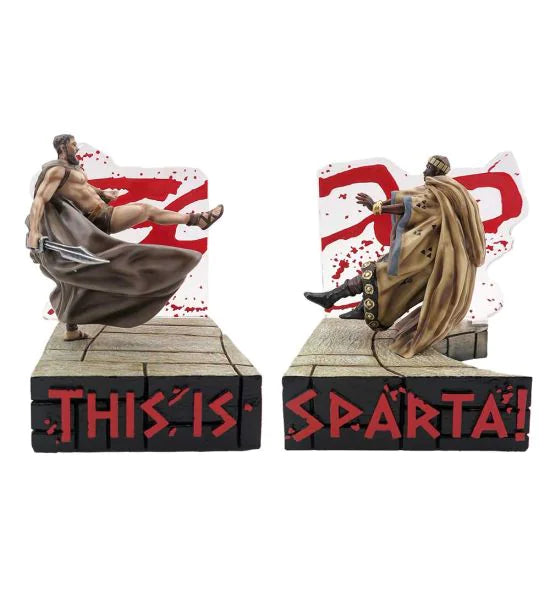 300 This Is Sparta Battle Bookends 24cm | Nemesis Now