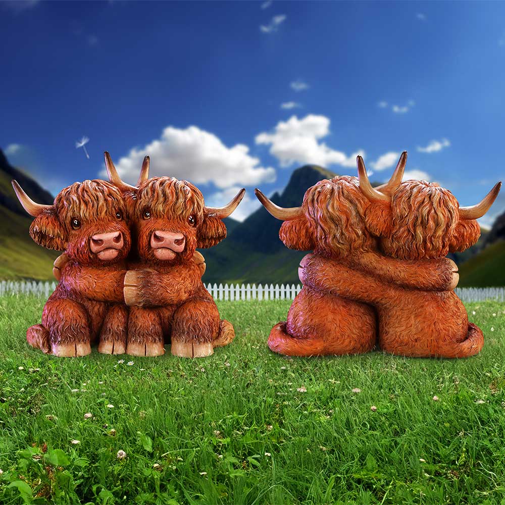 Nemesis Now Highland Hug Highland Cows Figurine – 14.5cm