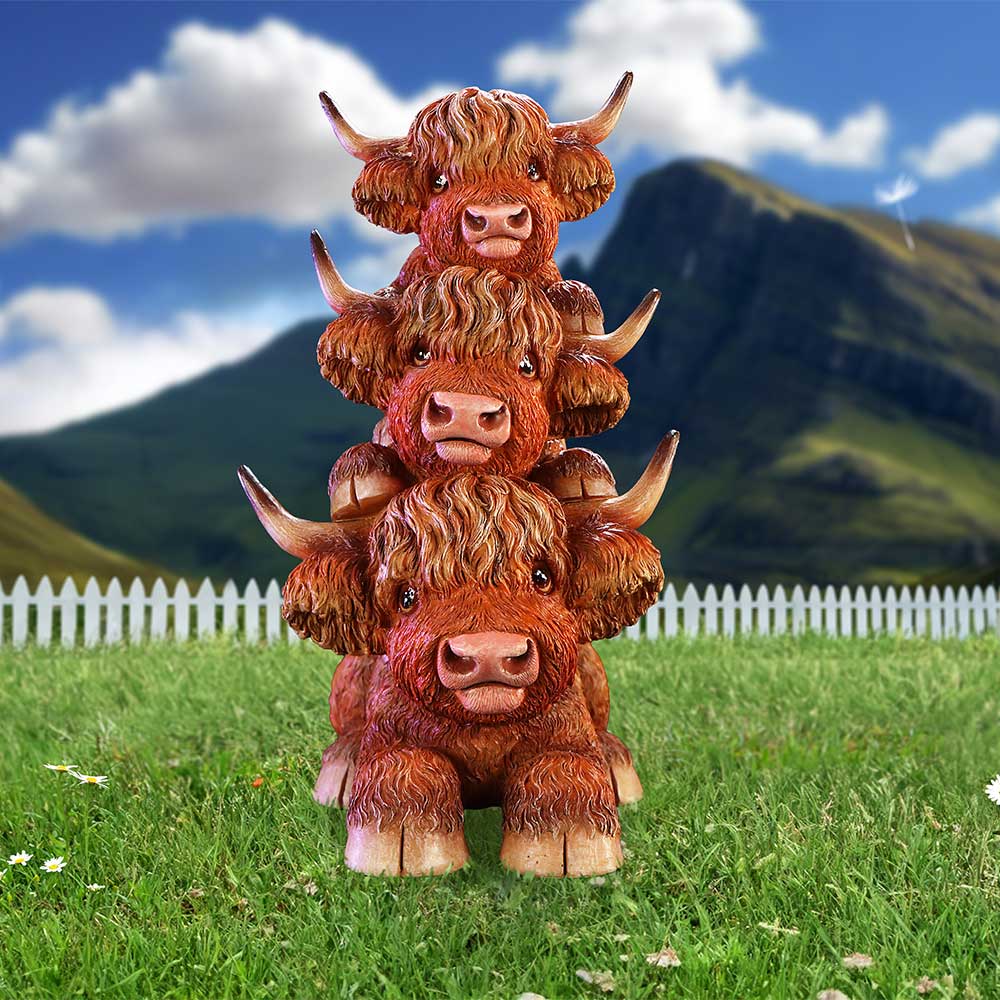 Nemesis Now Highland Totem Highland Cow Figurine – 17.5cm